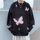 Jinquedai Butterfly Distressed Knitted Sweater Jinquedai