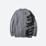 Jinquedai Grunge Spray Paint Distressed Knitted Sweater Jinquedai