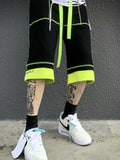 Jinquedai summer fashion retro shorts men trend Harajuku casual sports five-point pants loose shorts beach short for men Sweatshorts jinquedai