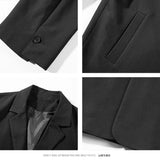 Brown Black Blazer Men Fashion Society Mens Dress Jacket Korean Loose Casual Suit Jacket Mens Office Formal Jacket S-2XL jinquedai