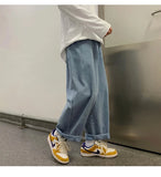 Jinquedai Men Wide Leg Jeans Loose Straight Baggy Denim Pant Men's Women's Streetwear Skateboard Pants Oversized Hip Hop Casual Trousers jinquedai