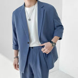 Jinquedai Spring Summer British Style Formal Blazer Men Korean Fashion Loose Casual Dress Jacket Men Harajuku Social Suit Jacket Men M-2XL jinquedai