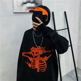 Women Man Autumn Winter Sweater Harajuku Skull Jacquard Fashion Knitting Sweaters Pullover Korean Loose Streetwear jinquedai