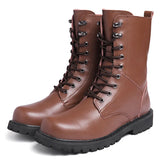 Leather Men Boots Breathable High Top Shoes Outdoor Casual Men Winter Shoes Autumn Snow Boots For Men Botas Homme jinquedai