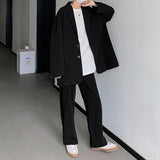 Brown Black Blazer Men Fashion Society Mens Dress Jacket Korean Loose Casual Suit Jacket Mens Office Formal Jacket S-2XL jinquedai
