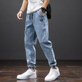 Jinquedai Spring Summer Black Blue Cargo Jeans Men Streetwear Denim Jogger Pants Men Baggy Harem Jean Trousers Plus Size 6XL 7XL 8XL jinquedai