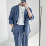 Jinquedai Spring Summer British Style Formal Blazer Men Korean Fashion Loose Casual Dress Jacket Men Harajuku Social Suit Jacket Men M-2XL jinquedai
