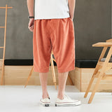 Jinquedai Plus Size Summer Harem Pants Men Short Joggers Chinese Style Calf-Length Casual Baggy Pants Male Capris Trousers 8XL jinquedai