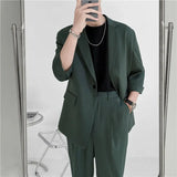 Jinquedai Spring Summer British Style Formal Blazer Men Korean Fashion Loose Casual Dress Jacket Men Harajuku Social Suit Jacket Men M-2XL jinquedai
