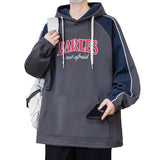 Jinquedai fall outfits men Autumn and Winter Coat Youth Sweater Hooded  Junior High School Students Men's Coat jinquedai