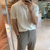 Jinquedai fall outfits men Lapel Short-Sleeved Polo Shirt Men's Summer T-shirt Korean-Style Slim-Fit Trendy 2024 New All-Match T-shirt Top jinquedai