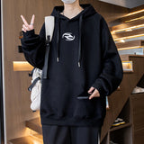 Jinquedai fall outfits men Hooded Sweater Men's Spring and Autumn Youth Contrast Color Stitching Clothes Trendy Handsome Junior High School Coat jinquedai