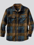 Jinquedai winter outfits men New Men's Shirt Printed Plaid Shirt Men's jinquedai