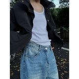 Jinquedai outfit inspo Spring and Summer New Korean Style Loose Jeans Men's Light Blue Slimming Trousers Straight Casual Wide-Leg Pants Draping Pants jinquedai