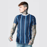 Jinquedai outfits for men 2024 3DT T-shirt Casual Men's T-shirt Short Sleeve 3D Printed T-shirt Simple Striped jinquedai