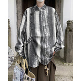 Jinquedai masc outfits 24 Spring and Summer Men's Blooming New Chinese Oblique Placket Shirt jinquedai