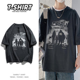 Jinquedai fall outfits men Short-Sleeved T-shirt Men's 2024 New Summer Couple's Inner Half-Sleeved T-shirt Student Base Loose Top Ins jinquedai