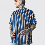 Jinquedai outfits for men 2024 3DT T-shirt Casual Men's T-shirt Short Sleeve 3D Printed T-shirt Simple Striped jinquedai