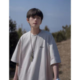 Jinquedai tomboy outfit Japanese Hong Kong Style Casual All-Matching Ins Fashion Brand High Street Niche Handsome Loose Men's Summer Short-Sleeved T-shirt Top jinquedai
