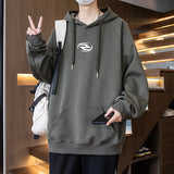 Jinquedai fall outfits men Hooded Sweater Men's Spring and Autumn Youth Contrast Color Stitching Clothes Trendy Handsome Junior High School Coat jinquedai