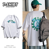 Jinquedai fall outfits men Short-Sleeved T-shirt Men's 2024 New Summer Couple's Inner Half-Sleeved T-shirt Student Base Loose Top Ins jinquedai