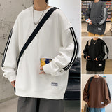 Jinquedai fall outfits men American Sweater Men's 2024 Spring and Autumn High Street Loose Youth Fashion Couple Wear Casual Student Top Fleece-lined jinquedai