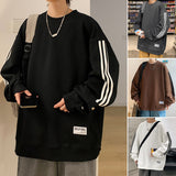 Jinquedai fall outfits men American Sweater Men's 2024 Spring and Autumn High Street Loose Youth Fashion Couple Wear Casual Student Top Fleece-lined jinquedai