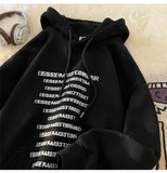 Jinquedai Men Hoodies Korean Style Fashion Baggy Street Pullover Sweatshirt Letter Print Unisex Hooded Sweatshirts Large Size Male Hoodie jinquedai