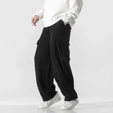 Spring Casual Men's Pants Korean Version Corduroy Solid Color Overalls Street Wide-leg Pants Trend Large Size All-match Pants jinquedai