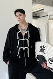 Jinquedai Korean women Spring Autumn Color Chinese Style Hooded Sweatshirt Men's Loose Trendy Casual Zipper Coat Male Hoodies jinquedai