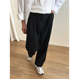 Jinquedai Black Beige Casual Pants Men Fashion Straight Pants Men Streetwear Korean Clothing Loose Wide Leg Pants Men Trousers M-2XL jinquedai