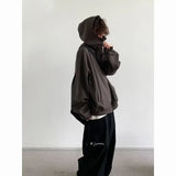 Jinquedai Autumn College Casual Set Men Japanese Harajuku Zipper Fleece Hoodie Jacket+Retro Wide Leg Pants 2-piece Street Fashion Suit jinquedai