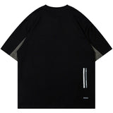 Jinquedai Amrican Style Oversized T Shirt Men Summer Streetwear Harajuku Tshirts Color Block Patchwork Y2K Hip Hop T-shirt Cotton Tee jinquedai