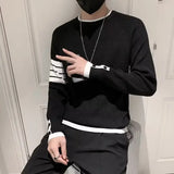 Jinquedai Men's Clothing Striped Green Pullovers Knit Sweater Male Splicing Casual 90s Vintage Old Wool Spring Autumn Sheap Cheap V Tops A jinquedai