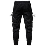 Jinquedai Men Y2K Cargo Pants Zipper Pocket Tactical Techwear Ninja Jogger Pants Black Fashion Streetwear Pants Punk Sweatpants Trousers jinquedai