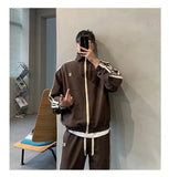 Trendy Brand Men's Casual Sports Suit  Spring And Autumn New High-end Handsome Jacket Fashionable Tracksuit Kanye Y2k Tops jinquedai