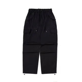 Jinquedai Japanese Harajuku Cargo Pants Men Drawstring Big Pocket Casual Fashion Street Trousers Sports Elastic Straight Leg Overalls jinquedai