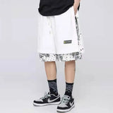 Jinquedai Fashion Men Printed Shorts Summer Casual Sports Basketball Shorts Baggy Men Jogging Clothes Punk Style Streetwear Thin Thickness jinquedai