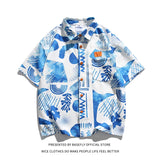 New Spring Summer Tie Dye Print Beach Cloth High Streetwear Men Short Sleeve Shirts Unisex Women Tees Couple T-Shirt Casual Chic jinquedai