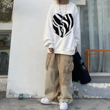 Baggy Black Cargo Pants for Men Khaki Cargo Trousers Male Harajuku Loose Casual Autumn Japanese Streetwear Hip Hop Retro jinquedai