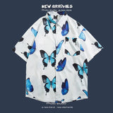 Jinquedai  Hawaiian Shirt for Men Summer Beach Short Sleeve Button Down Shirts Relaxed Fit Vacation Cuban Blouses Floral Print Shirts jinquedai