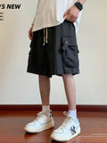 Jinquedai Summer Multi-Pocket Cargo Shorts For Men 2024 New Outdoor Basketball Casual Baggy Short Pants Male Drawstring Y2K Bermuda Hombre jinquedai