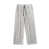 Jinquedai  Summer Pleated Fluid Pants for Men Wide Leg Trousers Male White Korean Street wear Loose Casual jinquedai