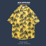 Jinquedai  Hawaiian Shirt for Men Summer Beach Short Sleeve Button Down Shirts Relaxed Fit Vacation Cuban Blouses Floral Print Shirts jinquedai