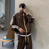 Trendy Brand Men's Casual Sports Suit  Spring And Autumn New High-end Handsome Jacket Fashionable Tracksuit Kanye Y2k Tops jinquedai