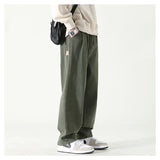 Jinquedai High Street Wide Leg Overalls Pants For Men Spring Autumn American Retro Minimalist Solid Colors Male Oversized Cargo Trousers jinquedai