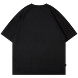 Jinquedai Suede T-shirts 2024 Men Harajuku Oversized Hip Hop Streetwear T Shirt Summer Vintage Loose Tees T-shirt Top Y2K Black jinquedai