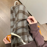 Green Plaid Pants Men Harajuku Winter Wide Leg Checked Trousers Male Oversize Big Size Casual Sweatpants Streetwear 8XL jinquedai