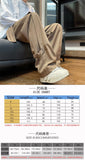 Jinquedai Harajuku Street wear Men Casual Straight Pants Male Fashion Long Trousers Ribbons Welt Man Pants Coffee/Black/Rice White jinquedai