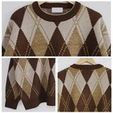 Sweater Pullover Men's Christmas Grandpa Sweater Korean Casual Vintage Retro Clothes Autumn Streetwear Harajuku jinquedai
